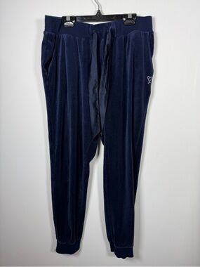 VICTORIA’S SECRET | Y2K 00s Navy Blue Velour Sweatpants Size M